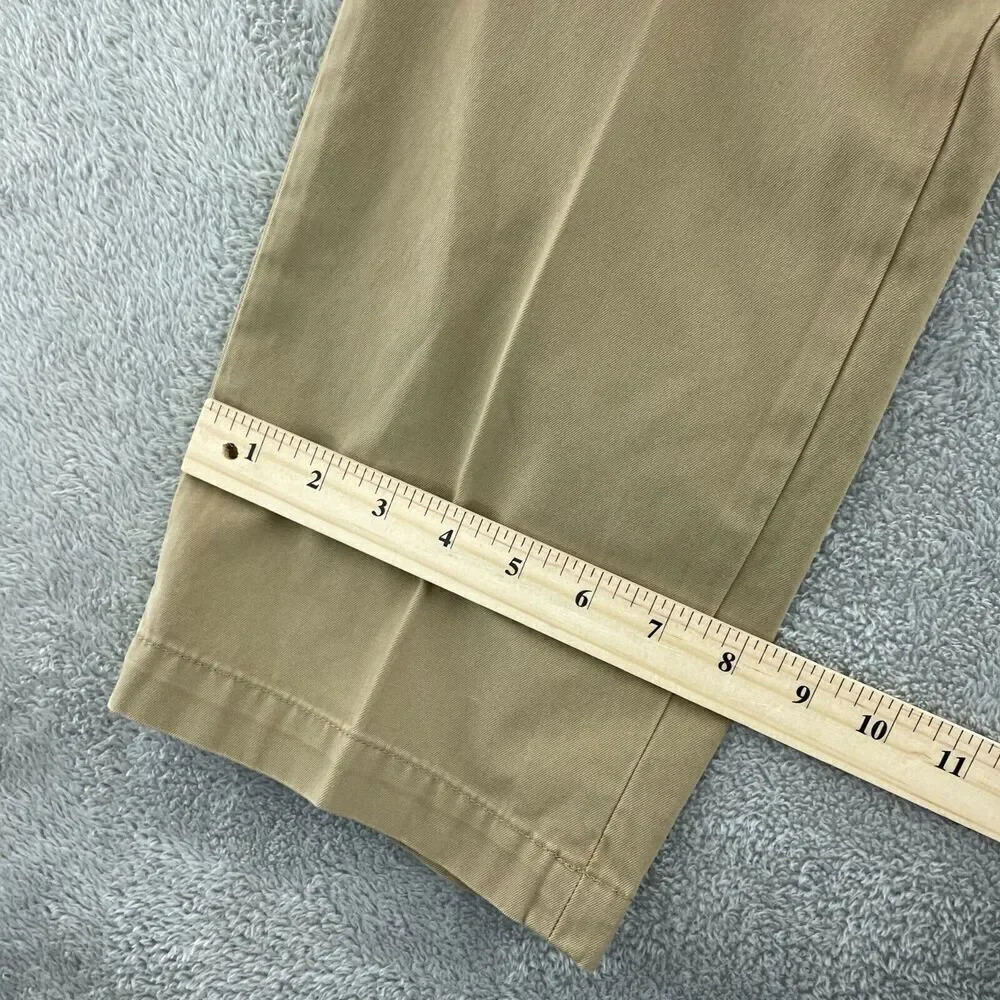 Banana Republic Gavin Chino Pants 33/32 Mens 100% Cotton Khaki 4532
